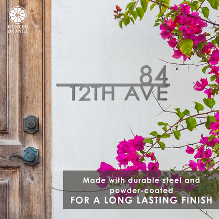 Magnolia Address Plaque - 3 Sizes - Modern Outside House Numbers for Address