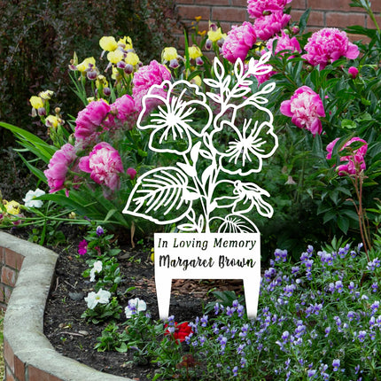 Flower Bouquet Stake - Metal Cutout Memorial Stake for Loved Ones