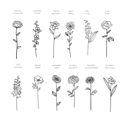 Flower Pick- Set of 3 Metal Flowers