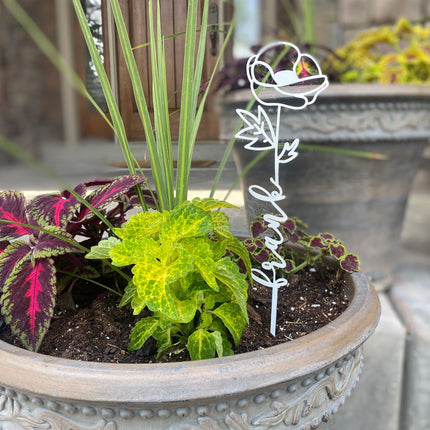Flower Pick- Set of 3 Metal Flowers