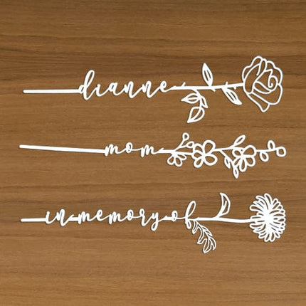 Flower Pick- Set of 3 Metal Flowers