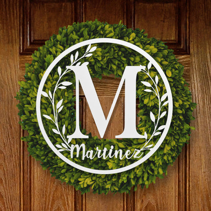 Vine Outdoor Monogram Wreaths for Front Door