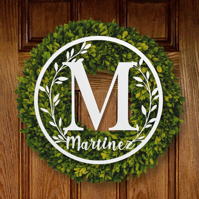 Vine Outdoor Monogram Wreaths for Front Door