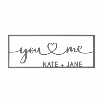 So Happy Together Personalized Name Sign - You And Me sign for bedroom or wedding