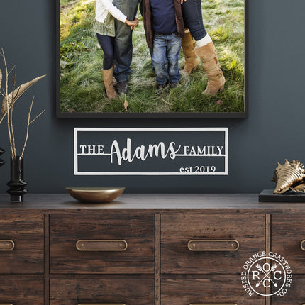 Personalized Family Name Plaque - Last Name Established Sign for Home