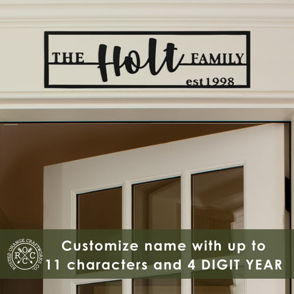 Personalized Family Name Plaque - Last Name Established Sign for Home