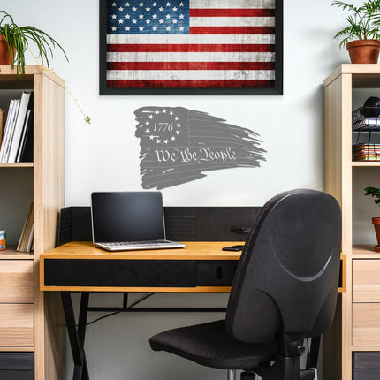 American Flag Distressed - Tattered American Flag Wall Art