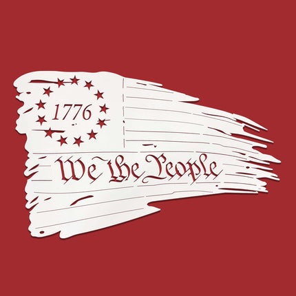 American Flag Distressed - Tattered American Flag Wall Art