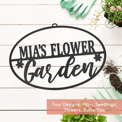 Personalized Garden Custom Ovals - Garden Signs Decorative Outdoor 4 Styles