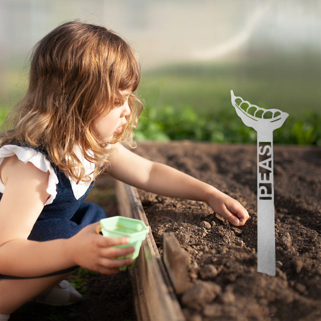 Green Garden Plant Stakes - Set Of  5
