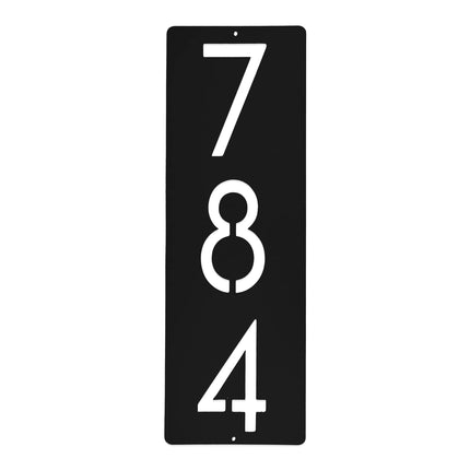 Cider House Rectangular Address Plaque - Metal Vertical House Numbers For Outside Home