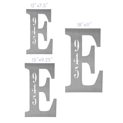 Letter Address Plaque - 3 Sizes - Metal Personalized Address Numbers