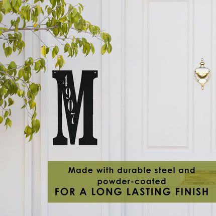 Letter Address Plaque - 3 Sizes - Metal Personalized Address Numbers