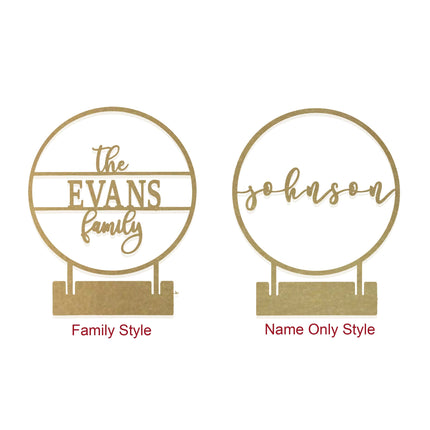 Anderson Tabletop or Shelf Personalized Name Sign - 2 Styles - Last Name Signs