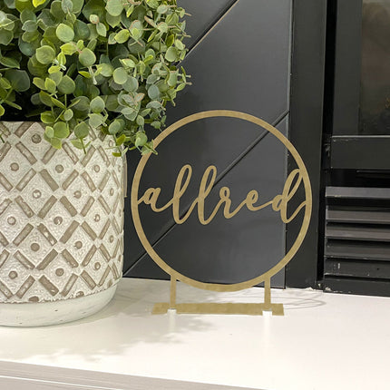 Anderson Tabletop or Shelf Personalized Name Sign - 2 Styles - Last Name Signs
