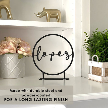 Anderson Tabletop or Shelf Personalized Name Sign - 2 Styles - Last Name Signs