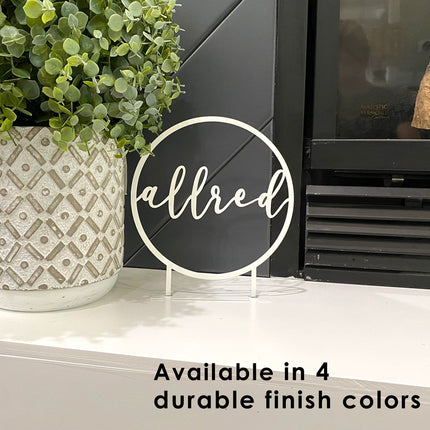 Anderson Tabletop or Shelf Personalized Name Sign - 2 Styles - Last Name Signs