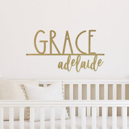 Beckett Name Sign - 2 Sizes - Personalized Last Name Sign for Home