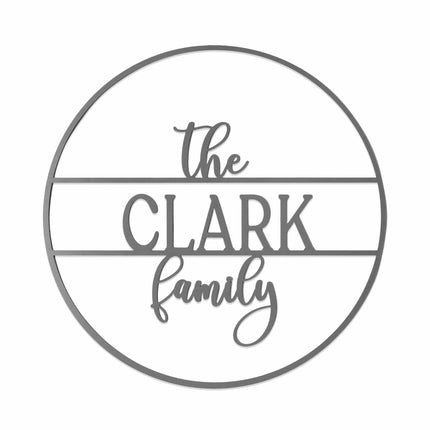 Chandler Family Sign - 4 Sizes - Personalized Circle Family Name Sign