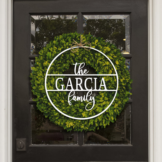 Chandler Family Sign - 4 Sizes - Personalized Circle Family Name Sign