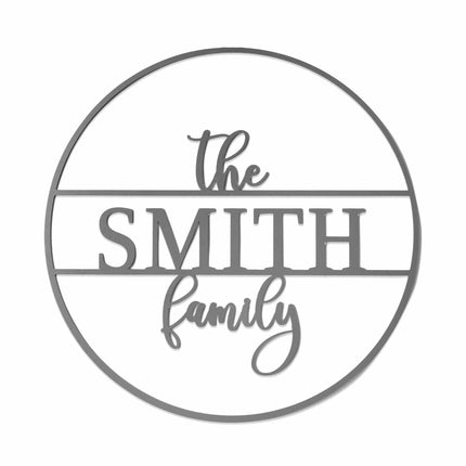 Chandler Family Sign - 4 Sizes - Personalized Circle Family Name Sign