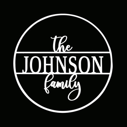 Chandler Family Sign - 4 Sizes - Personalized Circle Family Name Sign
