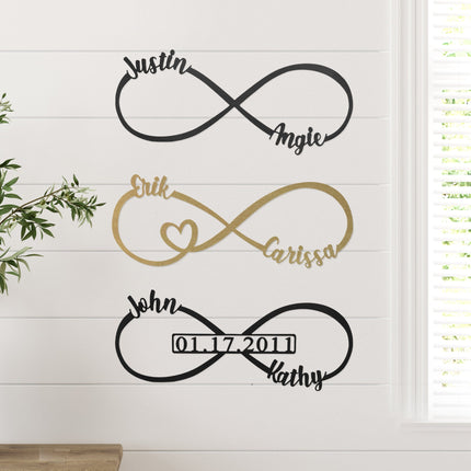 Infinity Sign- bedroom wall decor for couples, anniversary and wedding, eternity symbol