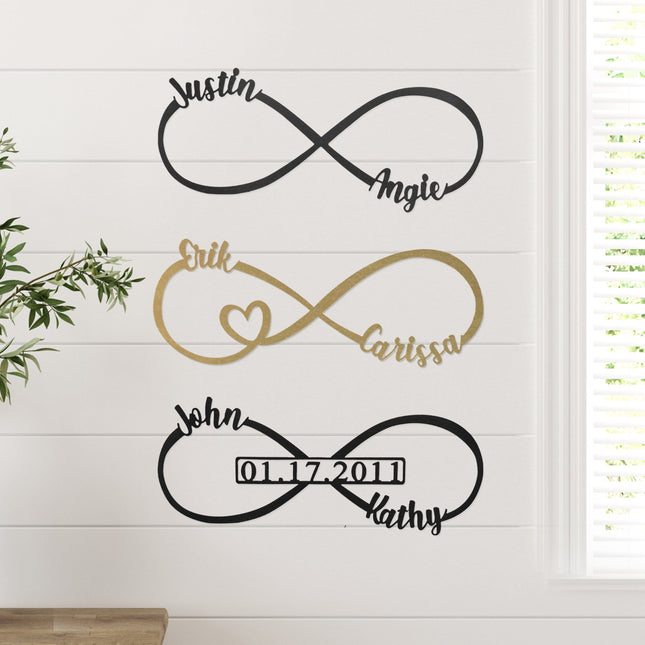 Infinity Sign- bedroom wall decor for couples, anniversary and wedding, eternity symbol