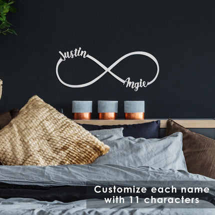 Infinity Sign- bedroom wall decor for couples, anniversary and wedding, eternity symbol