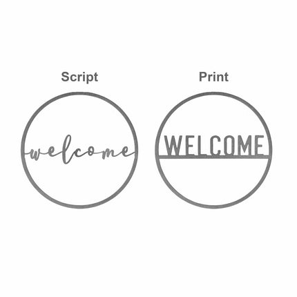 Minimalist Custom Circle 2 Styles - Script Personalized Metal for Home Decor