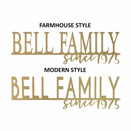 Our Happy Family  - 2 Styles Personalized Family Name Signs For Home Decor