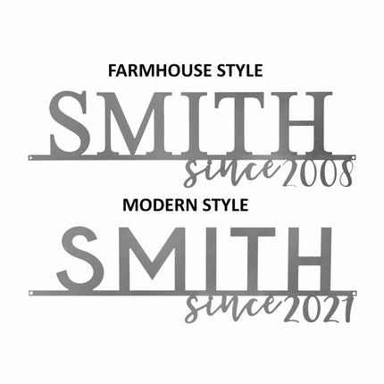 Our Happy Family  - 2 Styles Personalized Family Name Signs For Home Decor