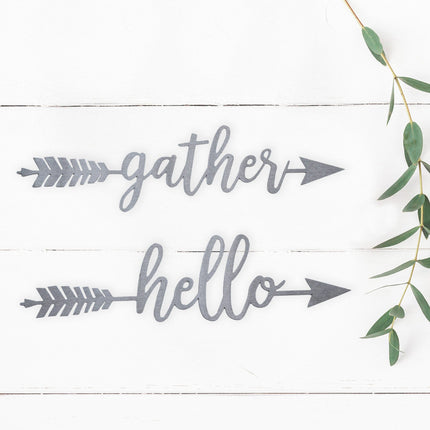 Sweets Arrow - 5 Styles - Personalized Metal Name Sign for Wall Decor