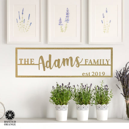 Personalized Family Name Plaque - Last Name Established Sign for Home