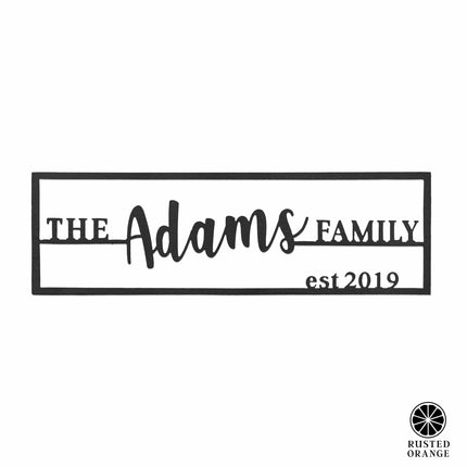 Personalized Family Name Plaque - Last Name Established Sign for Home
