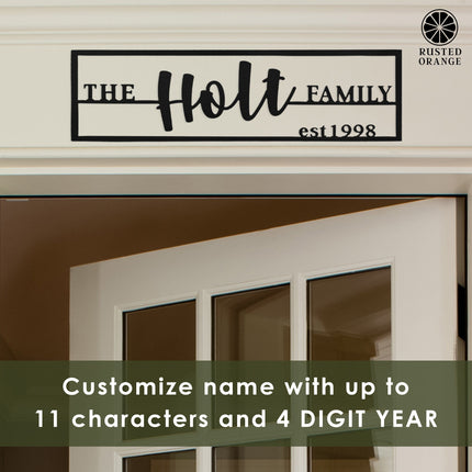 Personalized Family Name Plaque - Last Name Established Sign for Home