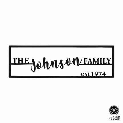 Personalized Family Name Plaque - Last Name Established Sign for Home