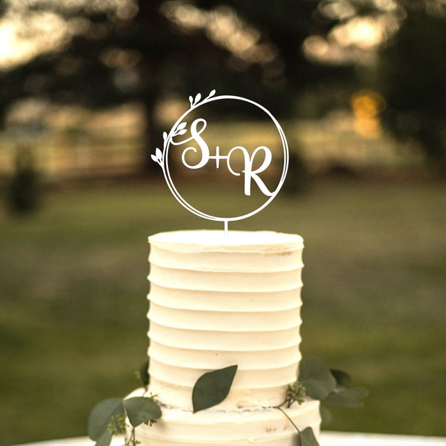 Custom Initial Wedding Cake Topper - Personalized Cake Topper for Weddings - Mr and Mrs Cake Topper Decorations Wedding Cake Toppers