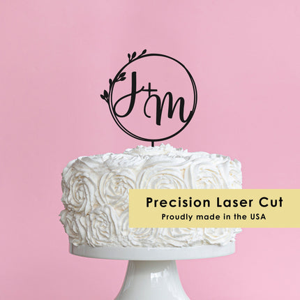 Custom Initial Wedding Cake Topper - Personalized Cake Topper for Weddings - Mr and Mrs Cake Topper Decorations Wedding Cake Toppers