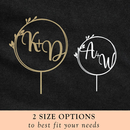 Custom Initial Wedding Cake Topper - Personalized Cake Topper for Weddings - Mr and Mrs Cake Topper Decorations Wedding Cake Toppers