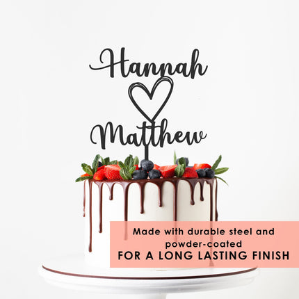 Wedding Cake Topper for Couples - Personalized Cake Topper for Anniversaries and Weddings - Mr and Mrs Cake Topper Decorations Wedding Cake Toppers