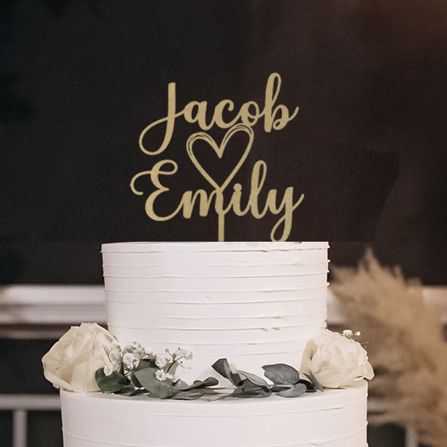 Wedding Cake Topper for Couples - Personalized Cake Topper for Anniversaries and Weddings - Mr and Mrs Cake Topper Decorations Wedding Cake Toppers