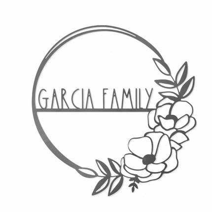 Personalized Family Custom Name Wall Sign for Wreath