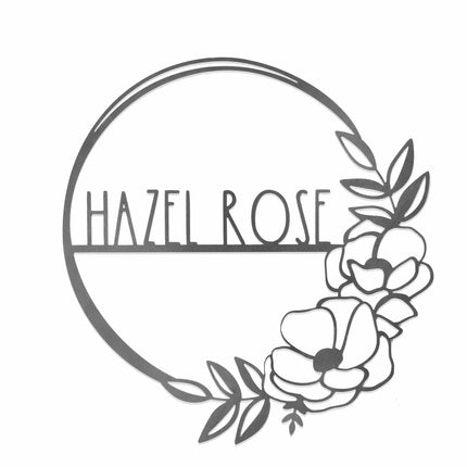 Personalized Family Custom Name Wall Sign for Wreath