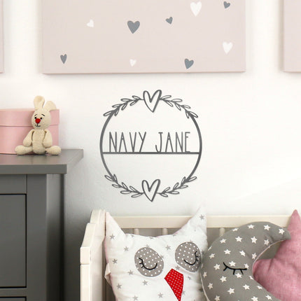 Personalized Family Custom Name Wall Sign for Wreath
