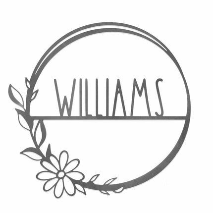 Personalized Family Custom Name Wall Sign for Wreath