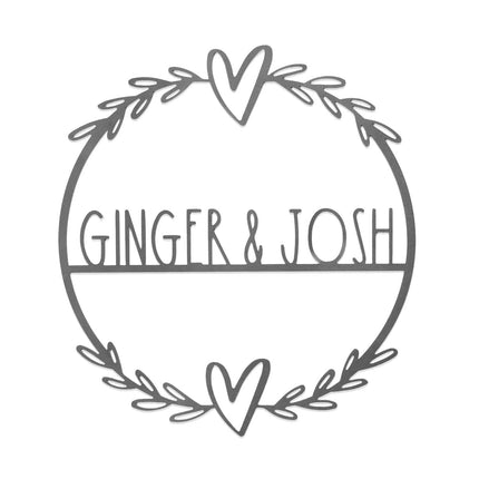 Personalized Family Custom Name Wall Sign for Wreath