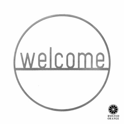 Welcome Circle Greeting - Welcome Home Outdoor Sign for Front Door