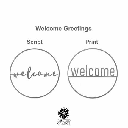 Welcome Circle Greeting - Welcome Home Outdoor Sign for Front Door