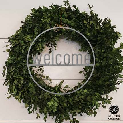 Welcome Circle Greeting - Welcome Home Outdoor Sign for Front Door